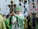 Празднование дня памяти преподобного Сергия Радонежского в Свято-Троицкой Сергиевой Лавре.