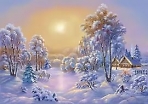 Выставка рисунков учащихся Школы изобразительного искусства  Людмилы Борисовой  «Пушистая зима»