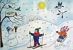 Выставка рисунков учащихся Школы изобразительного искусства Людмилы Борисовой «Диво дивное – зима русская»