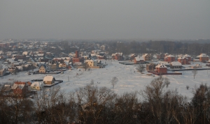 Вид на Западный поселок, ещё нет пешеходной зоны от Келарского пруда, 2013 год