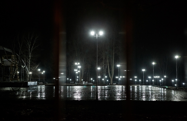ноябрь 2015, освещение в парке Покровский