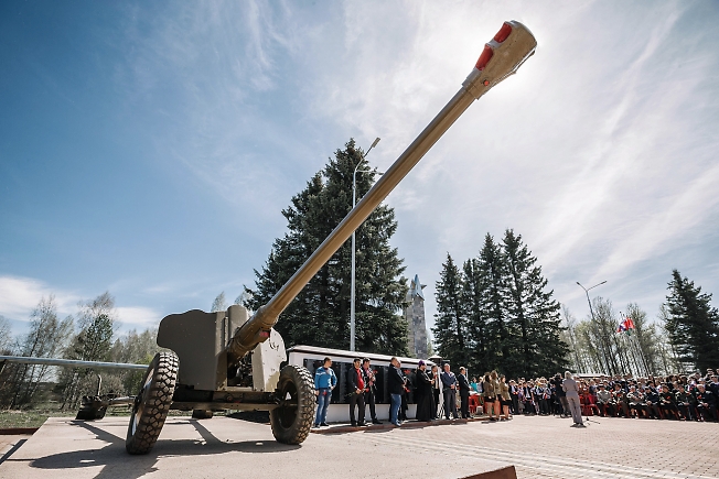 май 2015, установка пушку в Краснозаводске