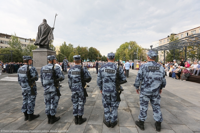 сентябрь 2019, открытие площади защитников в Пересвете.