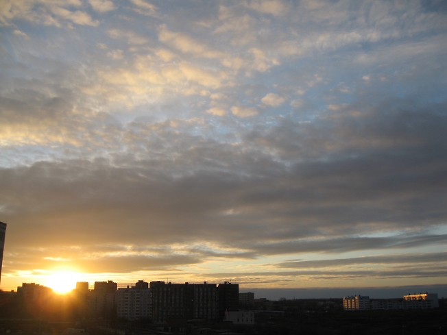 Закат. Вид из окна. ул. Чайковского.