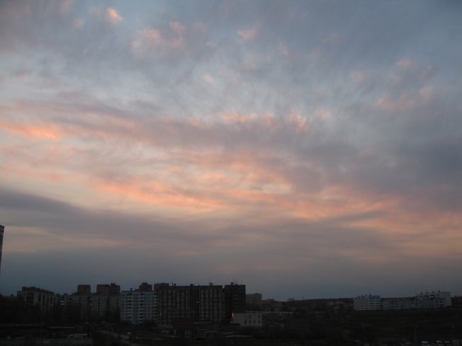 Закат. Вид из окна. ул. Чайковского