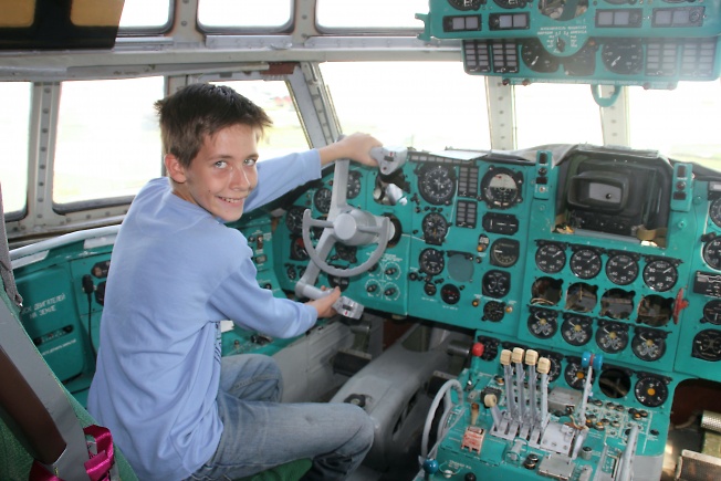 В кабине Ил-62