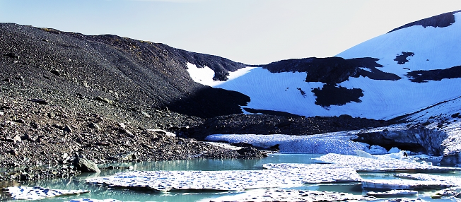 Голубое озеро ледника ИГАН