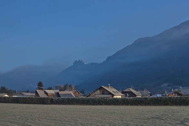 Швейцария (Утро в Далине Альп)