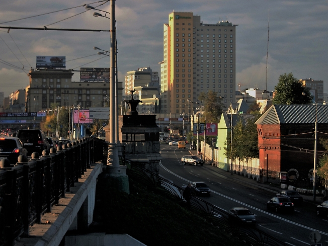 Москва.Вид с Крестовского моста на Рижский вокзал. 