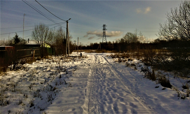 Зимняя дорога в г Струнино.
