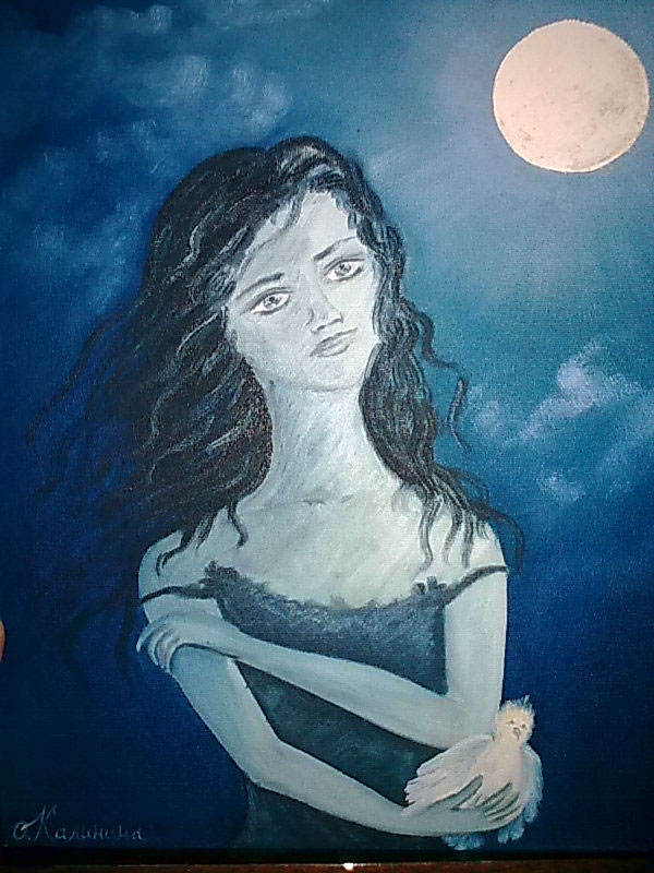 Девочка луна як. Девушка-Луна. Девушка и Луна картинки. Портрет девушка Луна. Девочка Луна сказка.