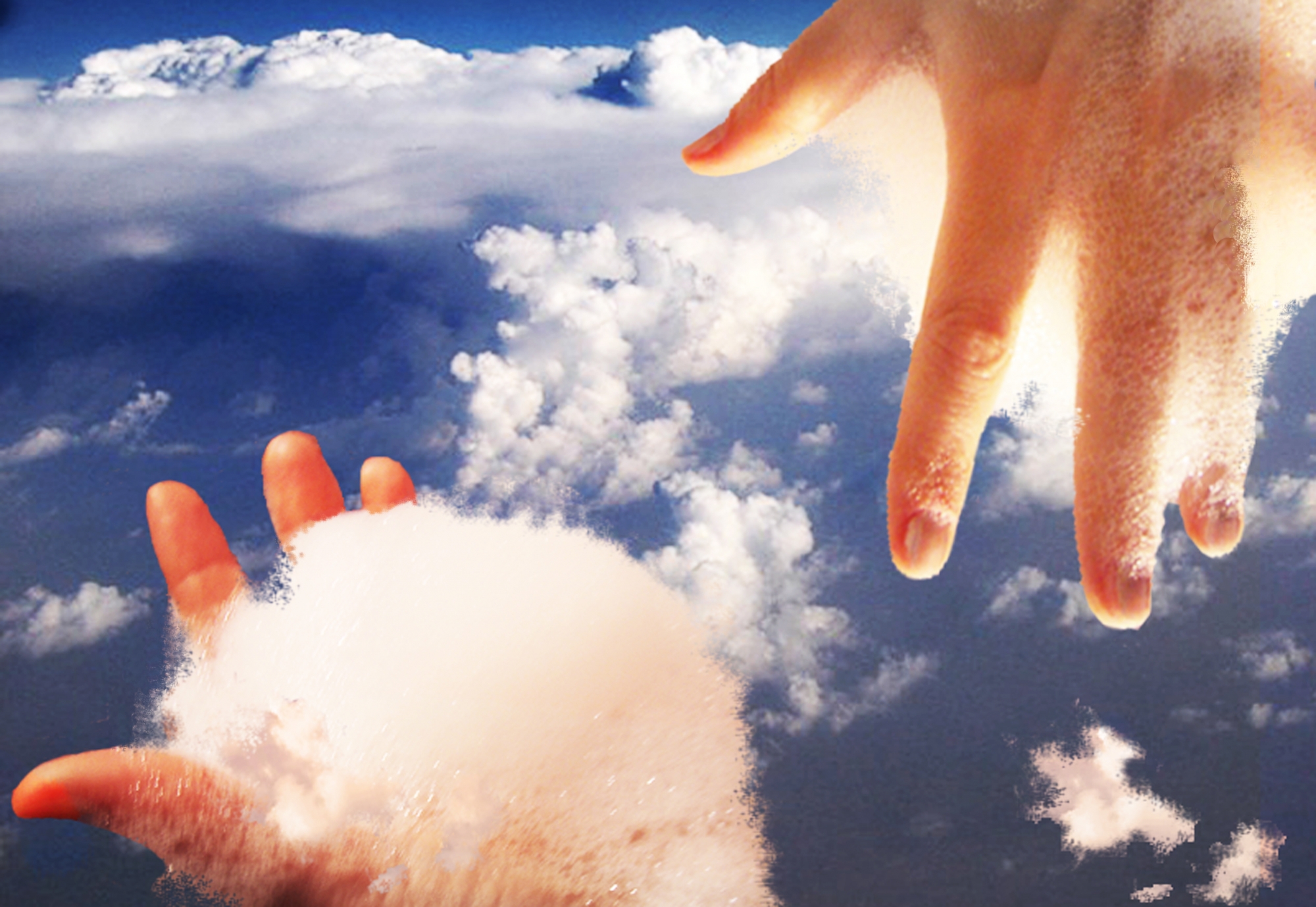 На твоих руках облака. Облако в руках. Рука из облака. Картина с руками с облаками. Рука над облаками.